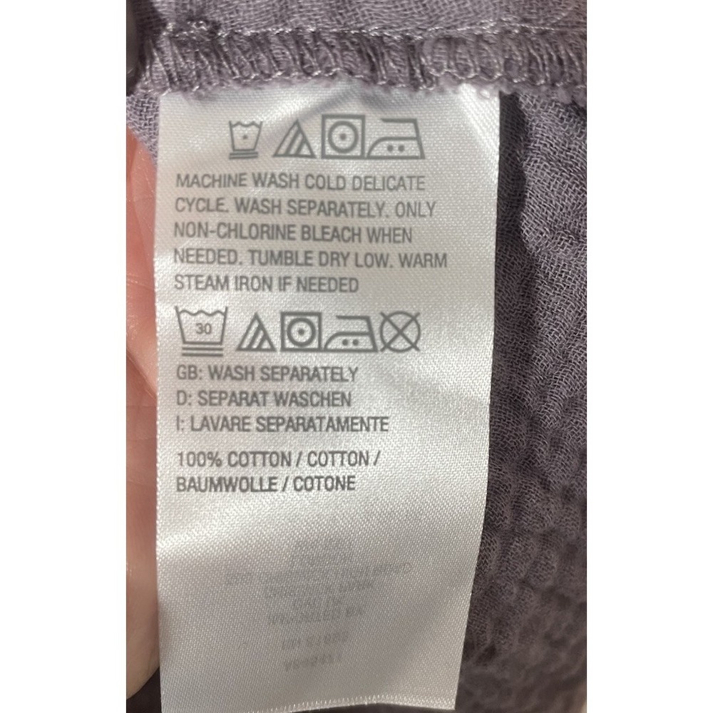 Joan Rivers Gray Gauze Cotton Tunic Dress Button Front Small Petite SP - Picture 4 of 9